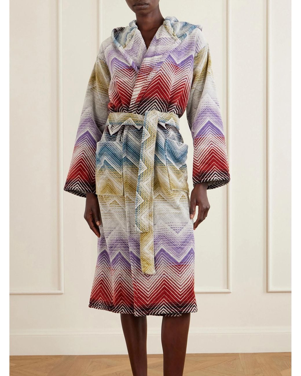 Missoni Multicolor Striped Cotton-Terry Robe