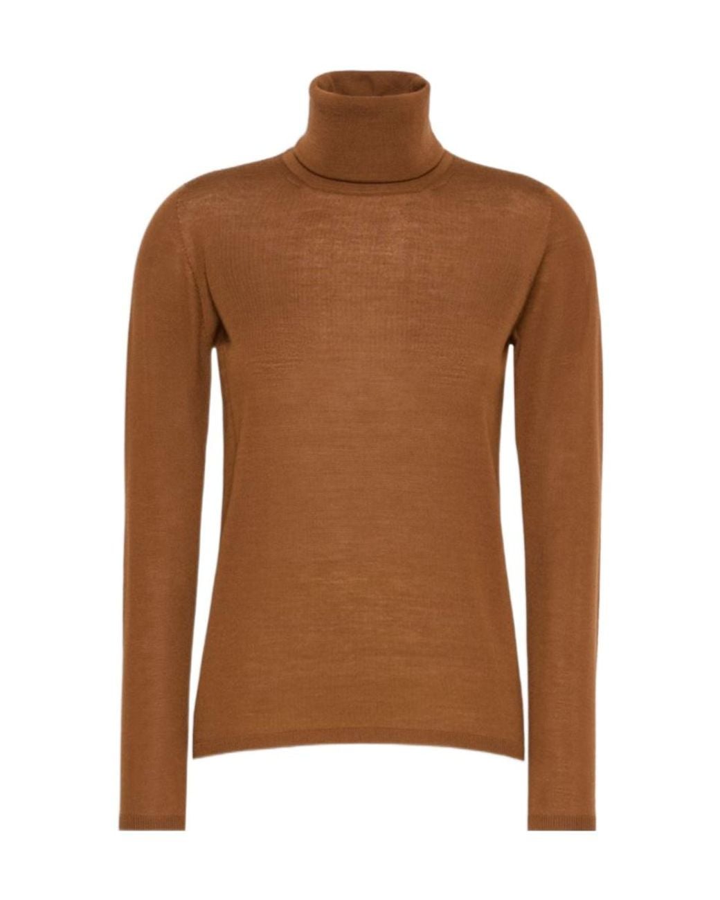 Max Mara Brown Saluto Roll-Neck Long-Sleeve Sweater