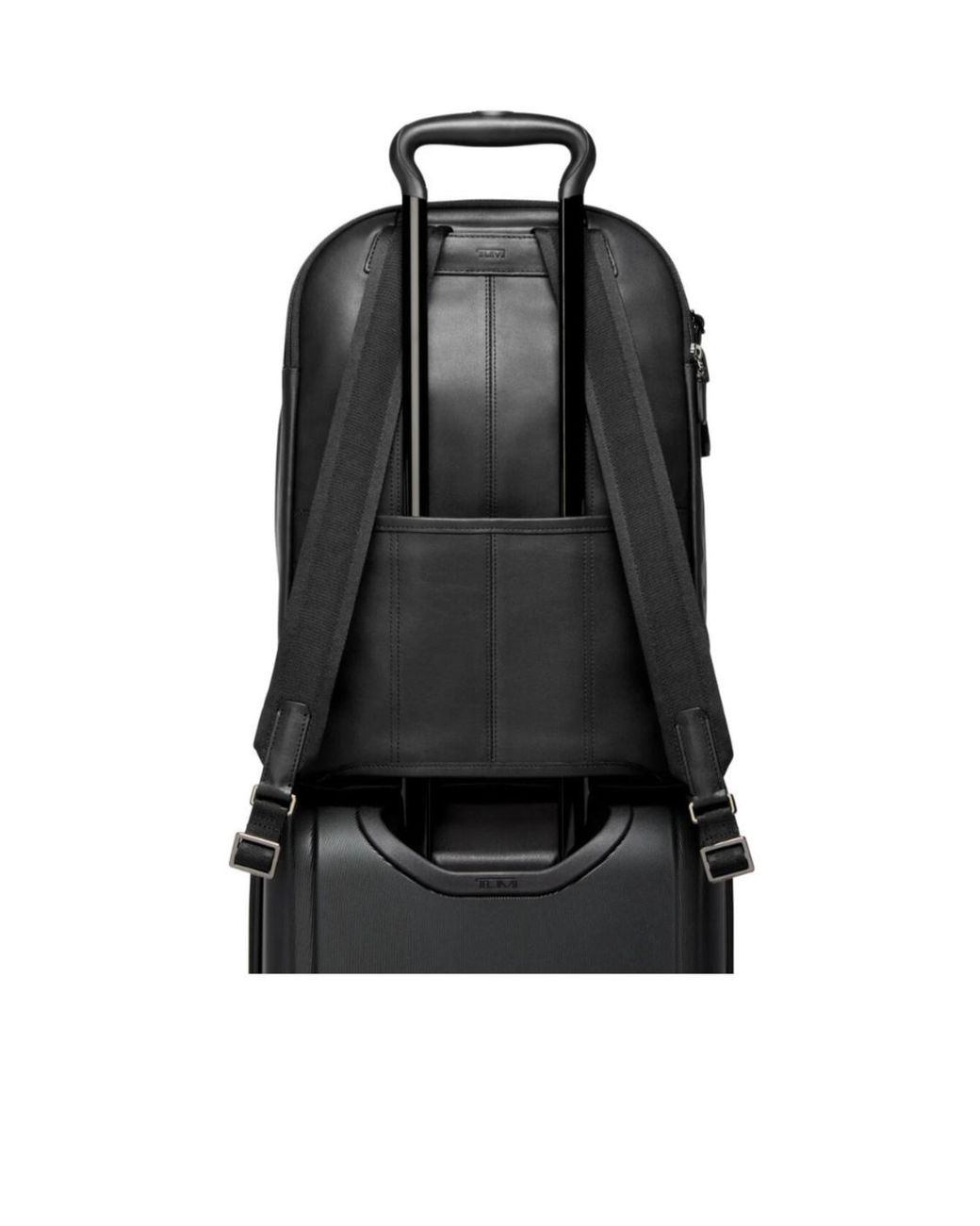 Tumi Black Harrison Warren Zip Backpack for men
