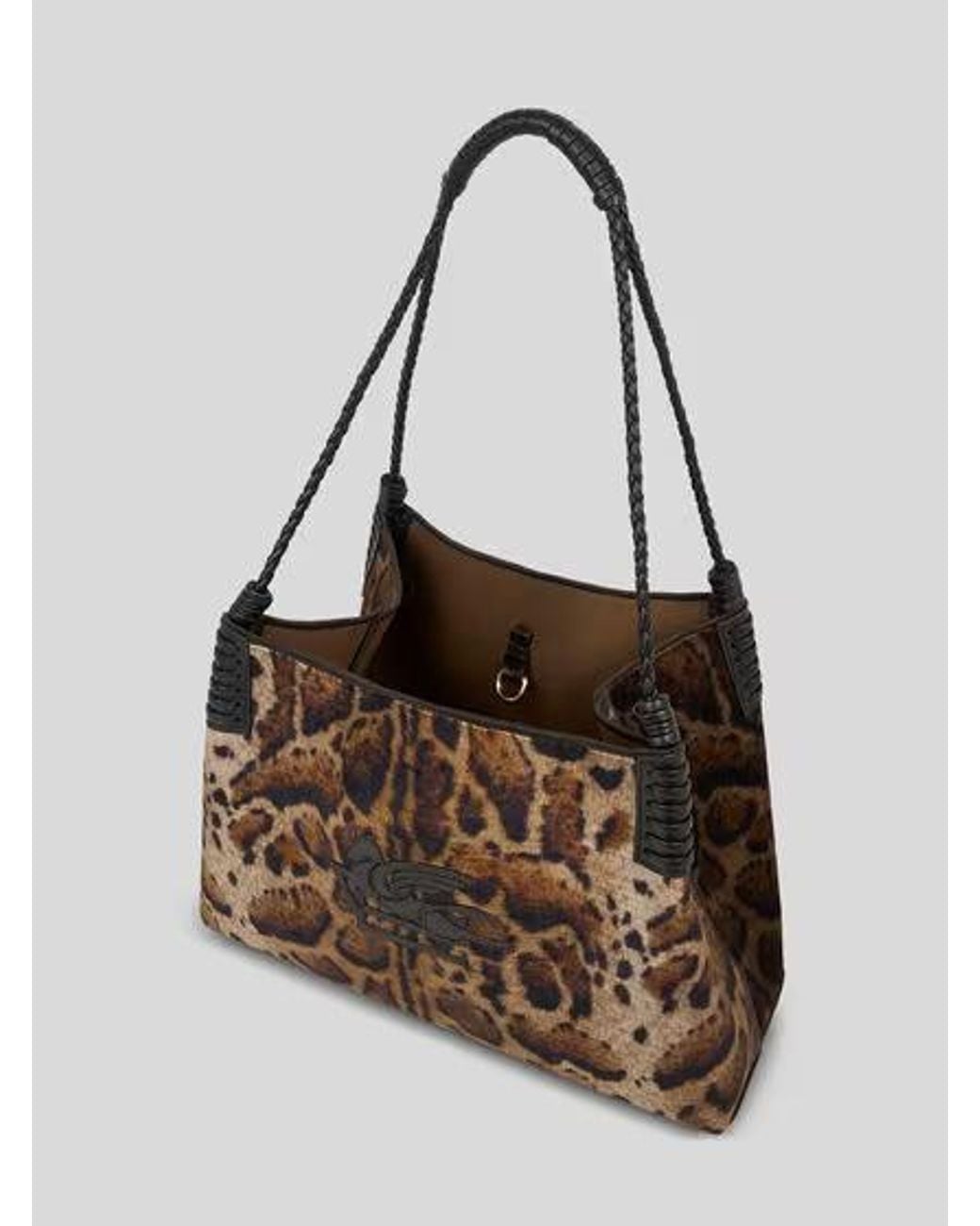 Etro Brown Libra Printed Tote Bag
