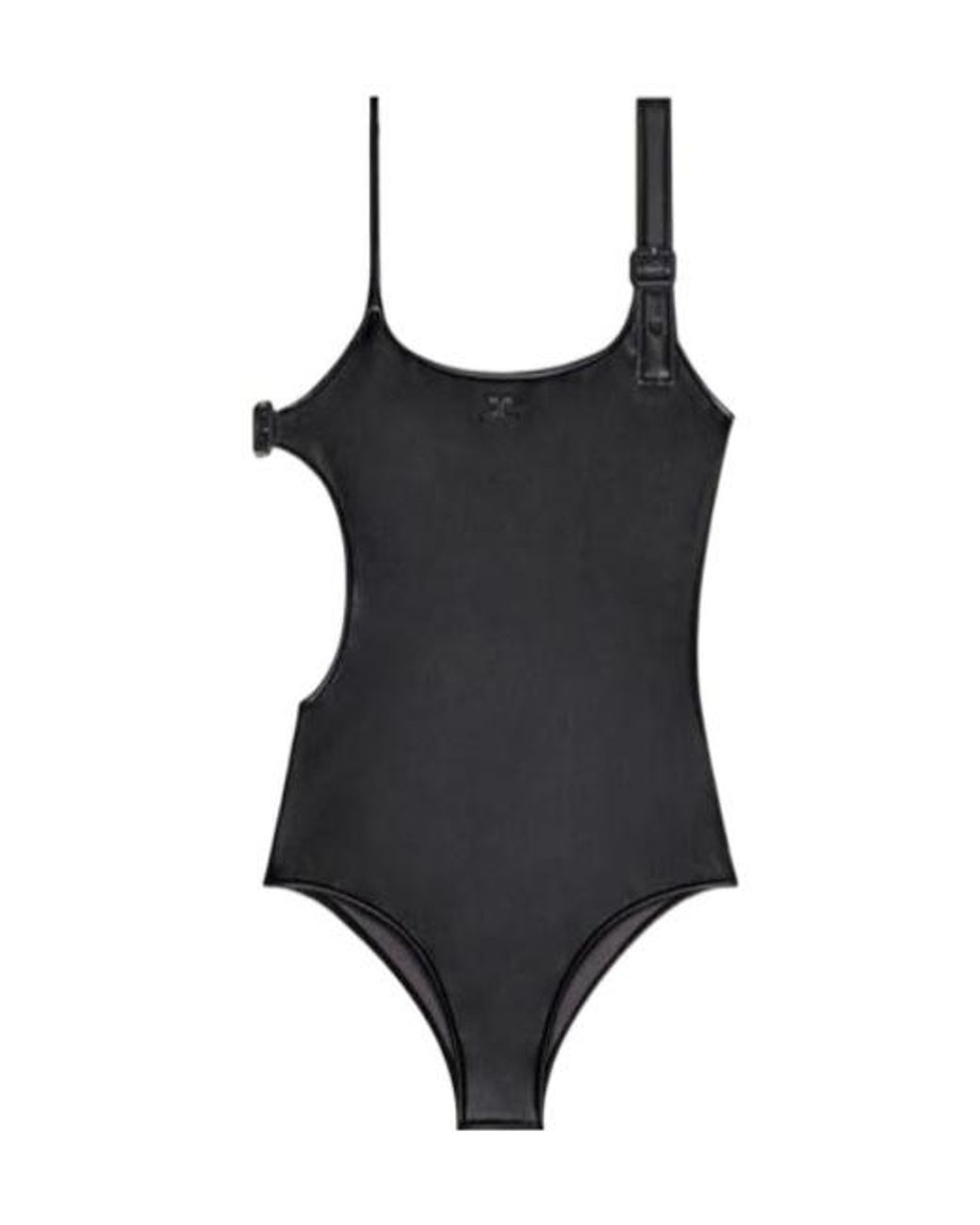 Courreges Black Courrèges Buckle Cut-Out Bodysuit