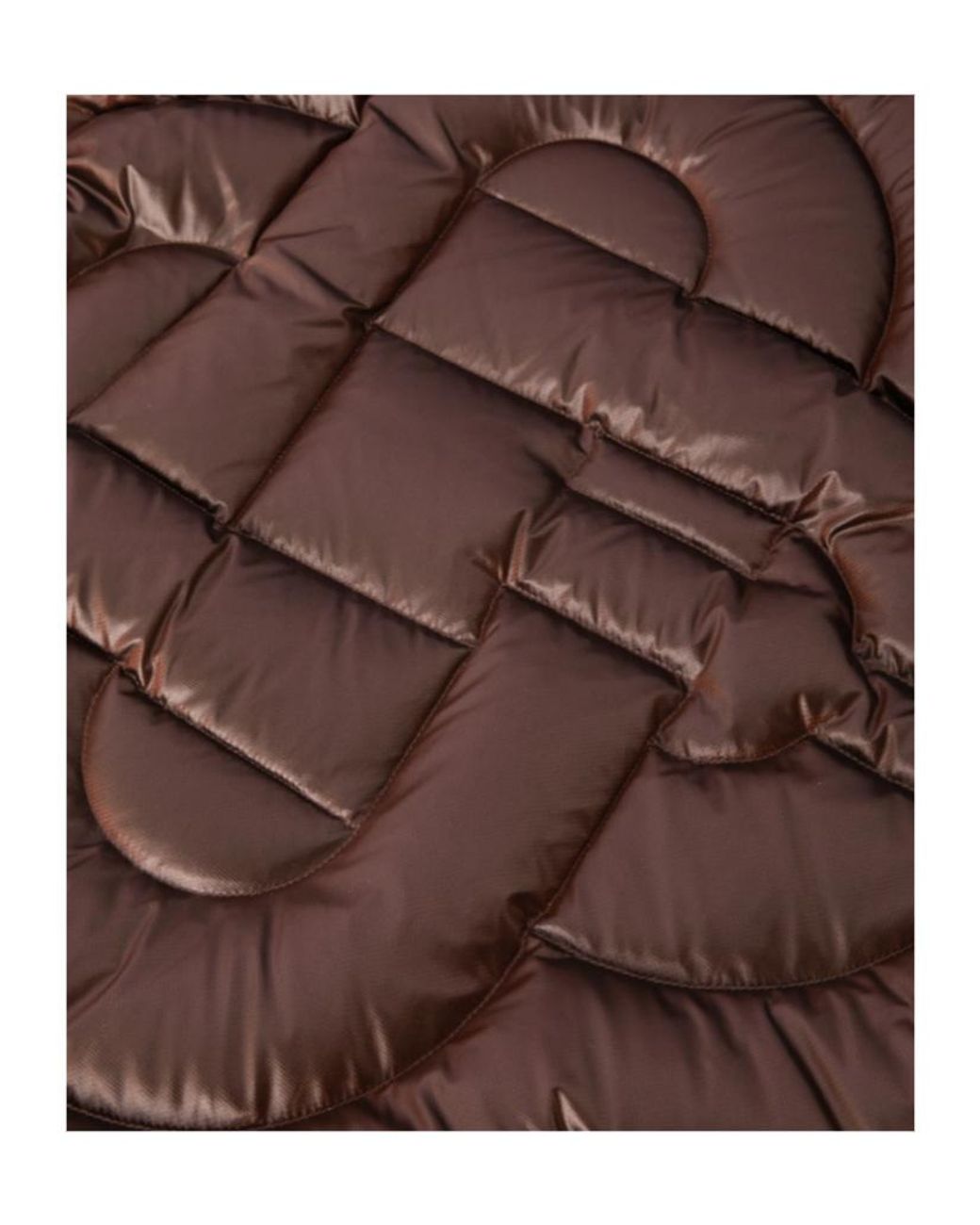 Casablanca Brown Monogram High-Collar Down Gilet for men