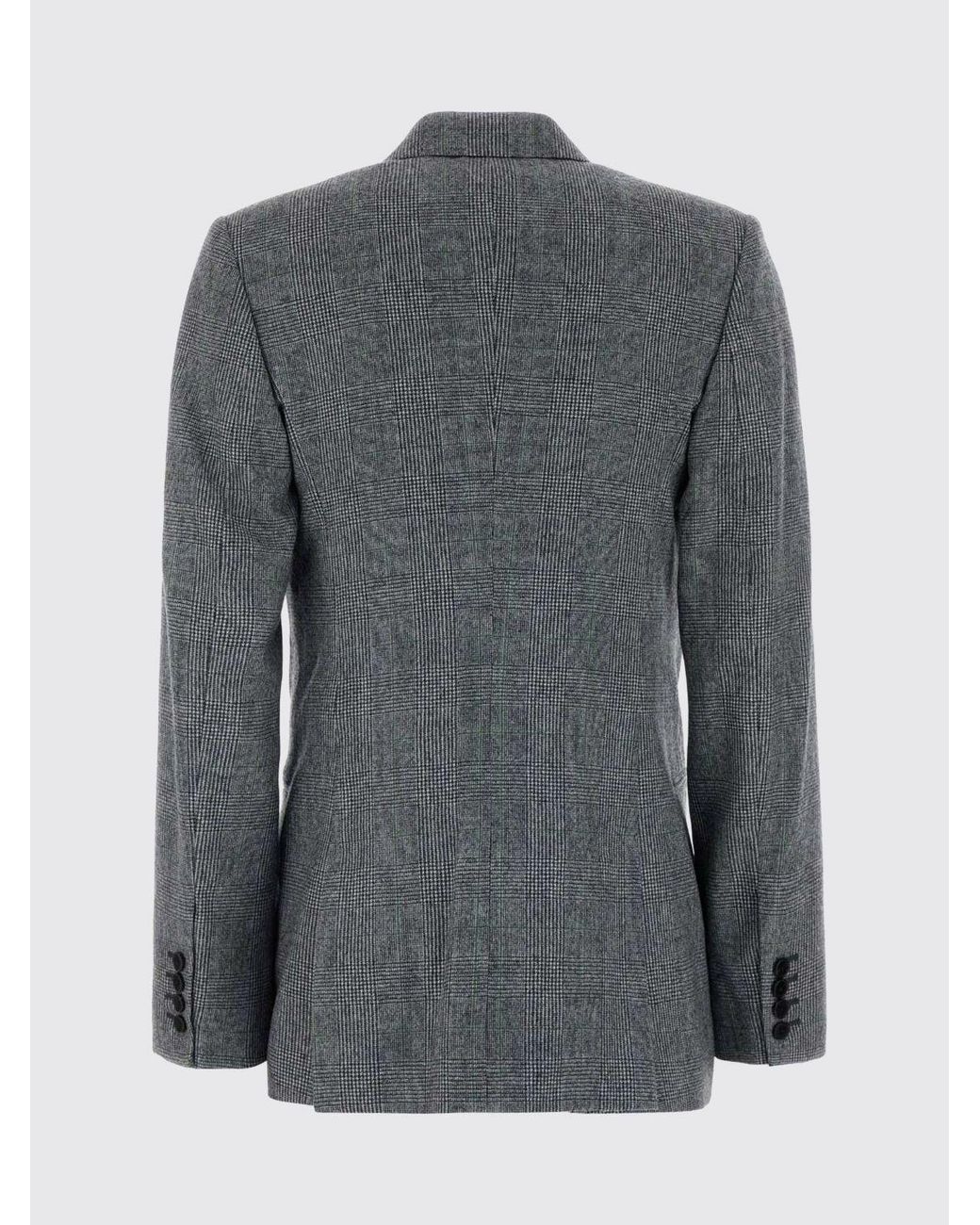 Givenchy Gray Checked Double-Breasted Blazer