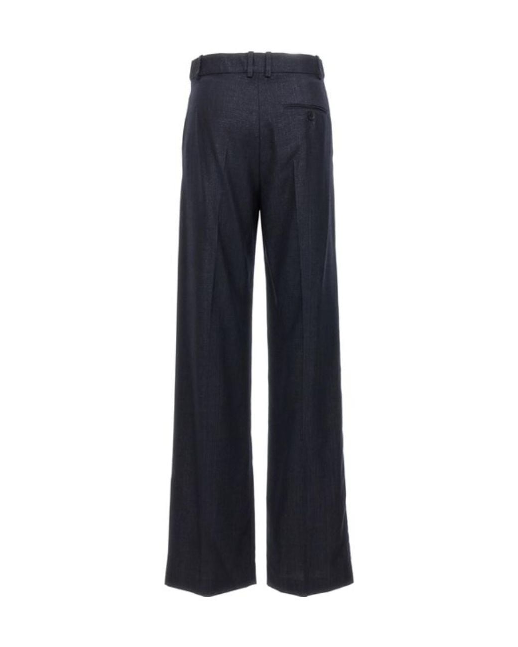 Stella McCartney Blue High-Waisted Straight-Leg Pants