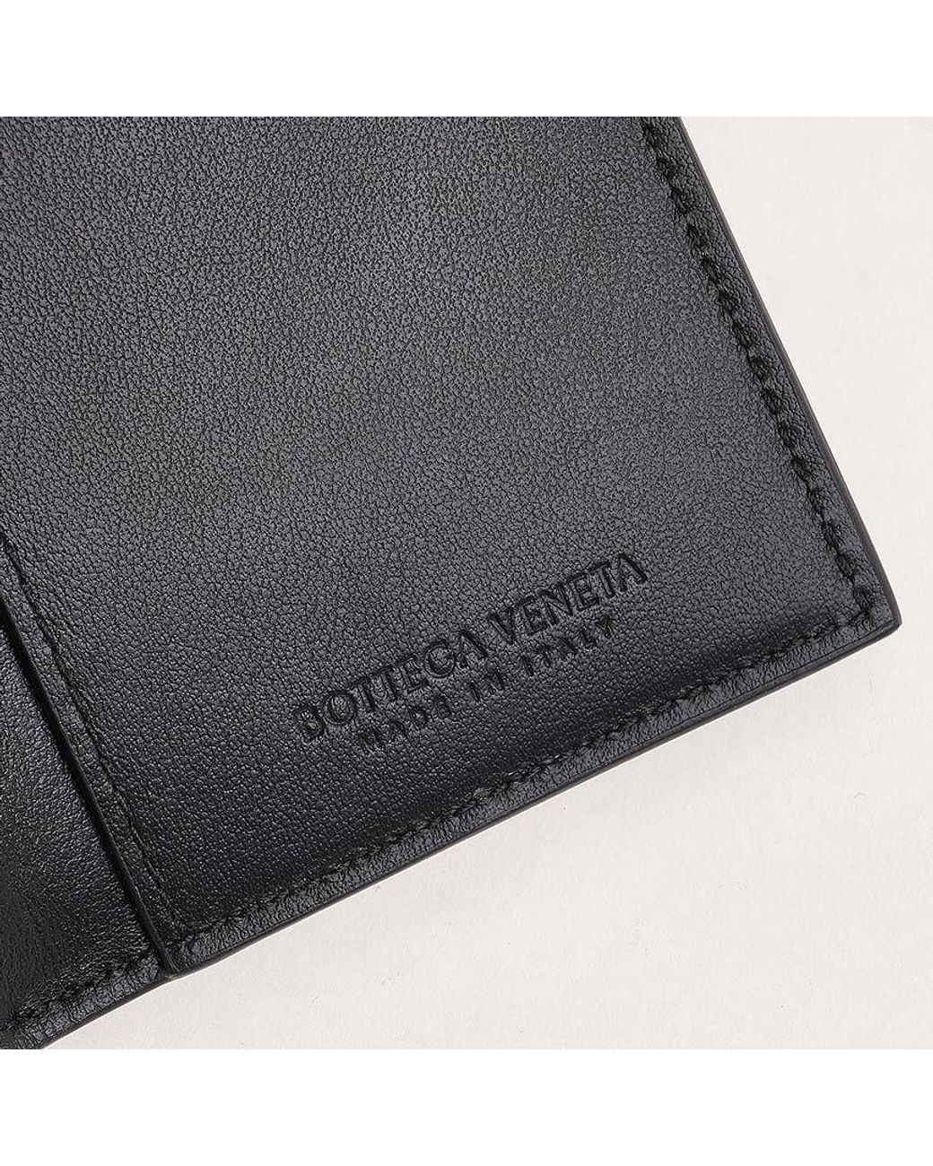 Bottega Veneta Black Bi-Fold Wallet for men