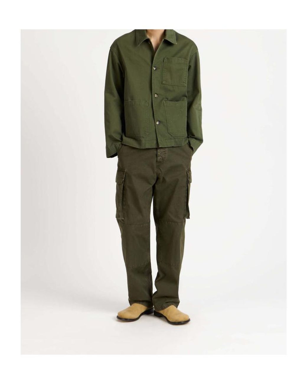 J.W. Anderson Green Jw Anderson Patch-Pocket Jacket for men