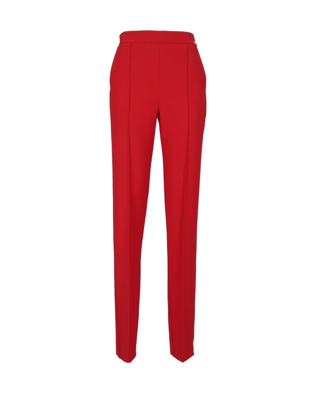 Elisabetta Franchi Red Slim Fit Trousers