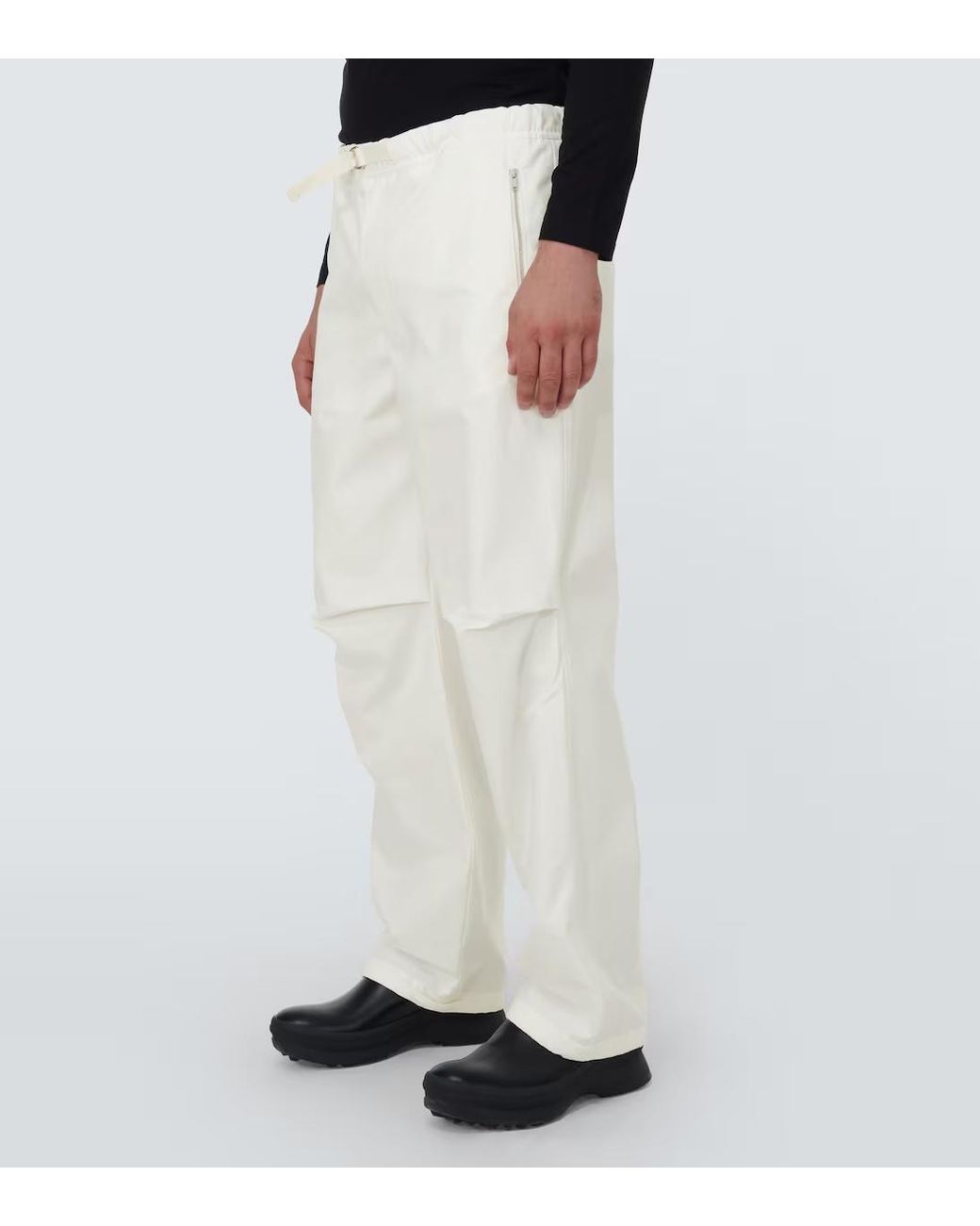 Jil Sander White Cotton Pants for men