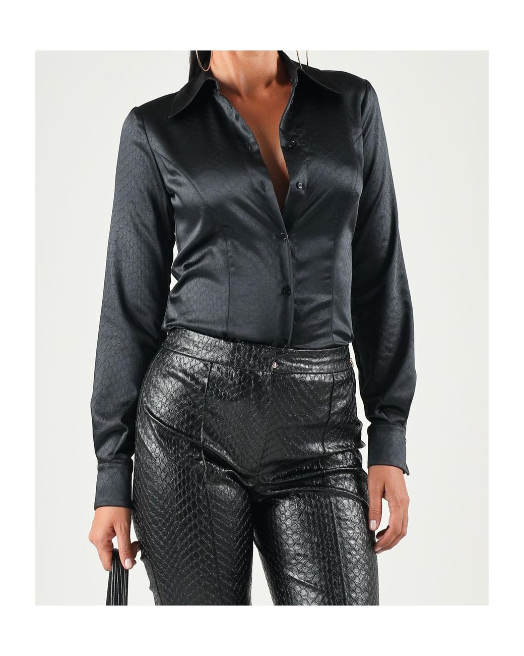 Elisabetta Franchi Blue Long-Sleeved Shirt