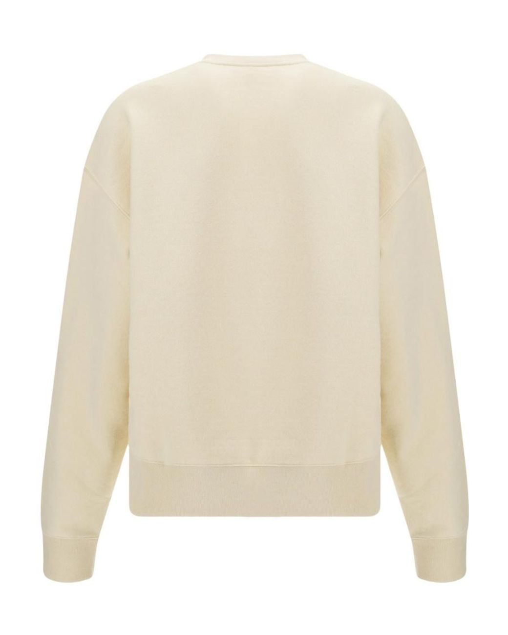 Jil Sander Natural Logo-Patch Straight Hem Sweatshirt