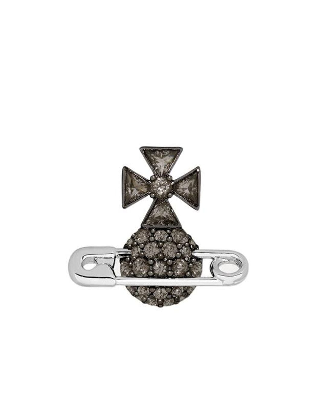Vivienne Westwood White Hectorina Single Stud Earring for men