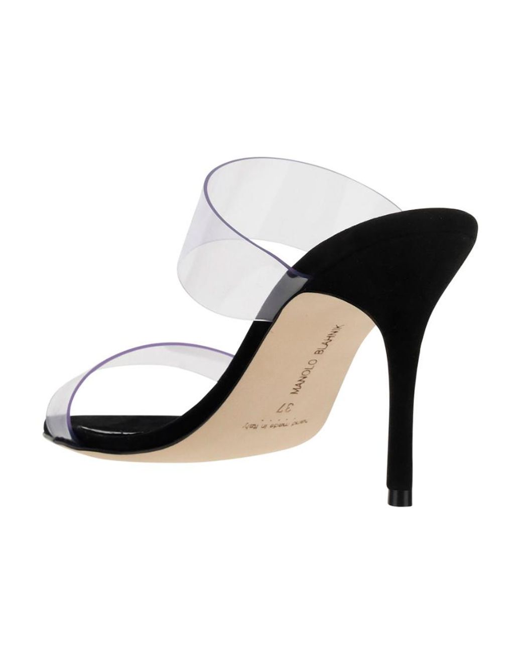 Manolo Blahnik Black Scolto 90Mm Slip-On Sandals