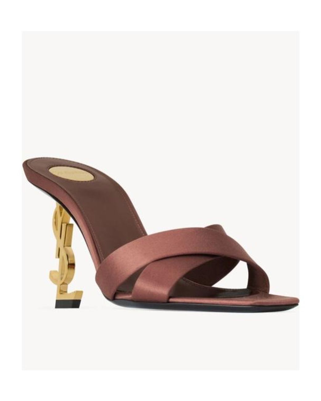 Saint Laurent Brown Opyum Open Toe Mules