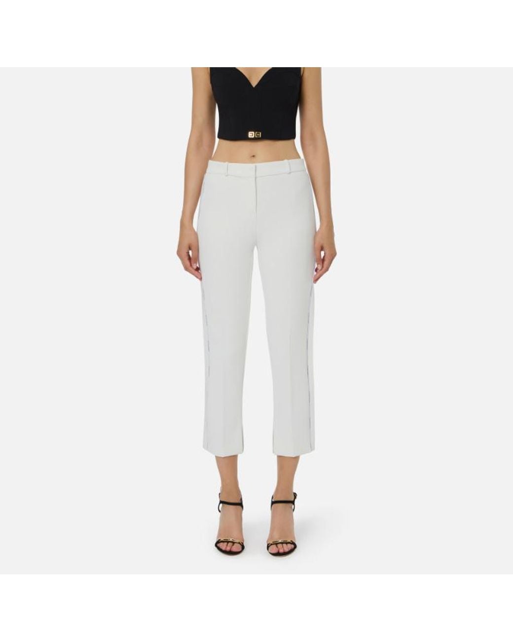 Elisabetta Franchi White Trousers