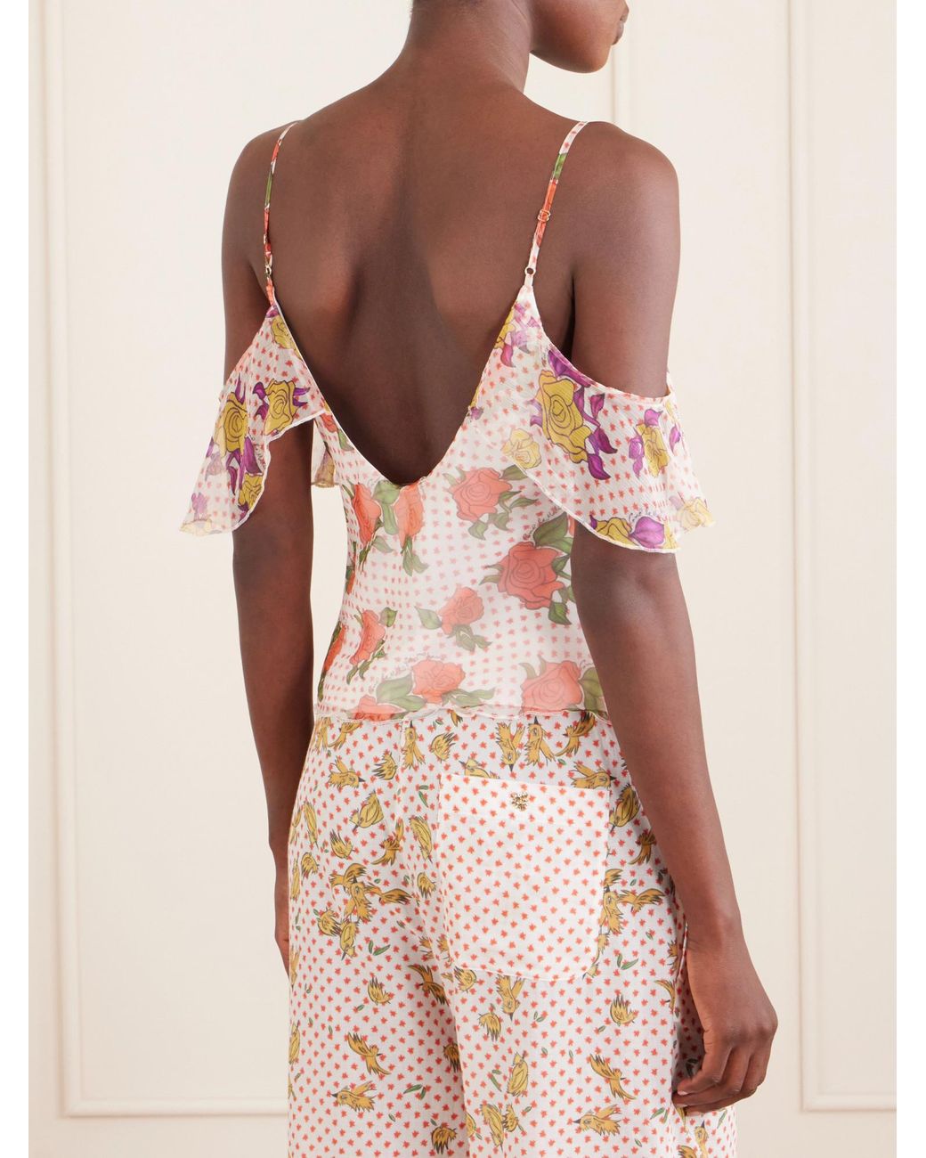 Donde Esteban Pink Printed Chiffon Top
