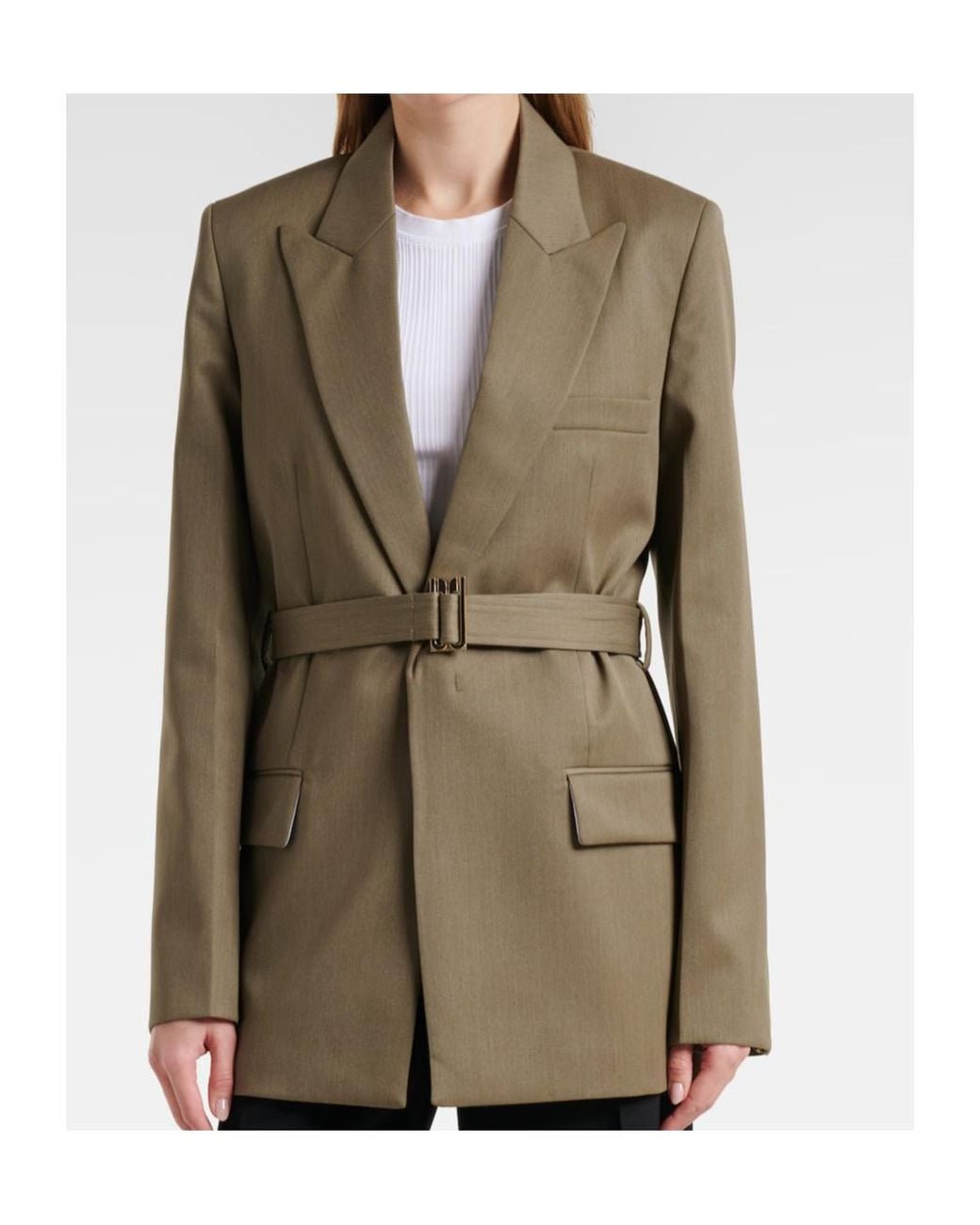 Victoria Beckham Green Long-Sleeved Suit Jacket