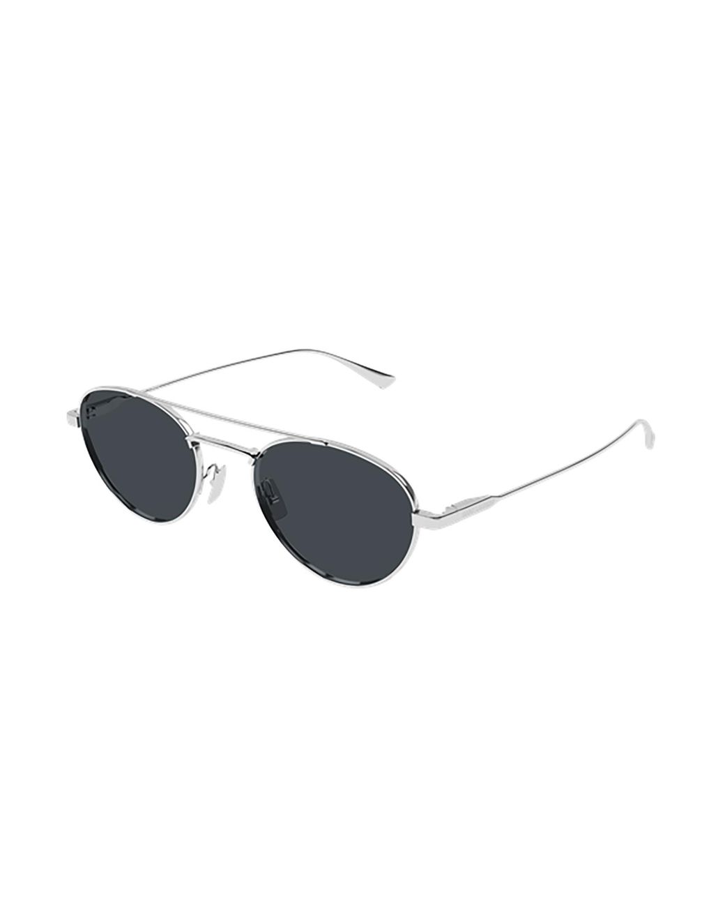 Saint Laurent Blue Eyewear Oval Frame Sunglasses