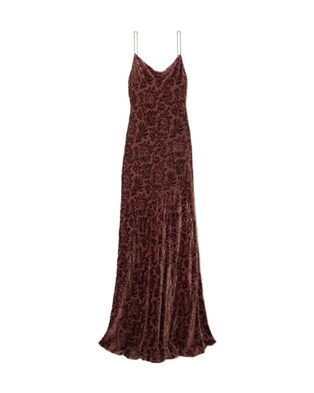 Veronica Beard Purple Jolynn Devoré-Velvet Maxi Dress