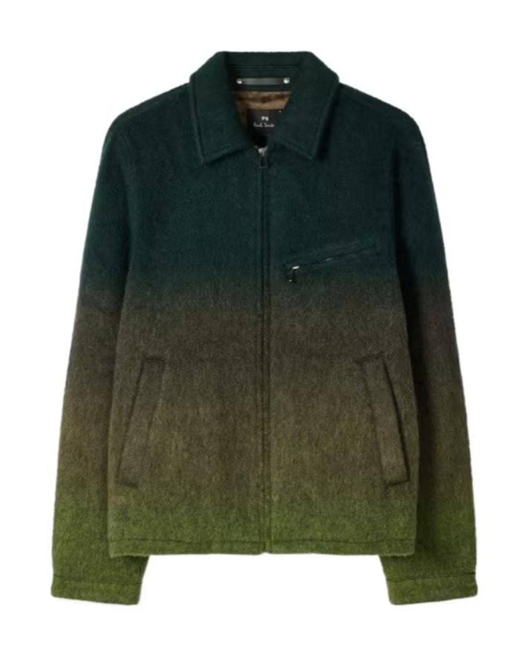 Paul Smith Green Ombre Wool-Blend Jacket for men