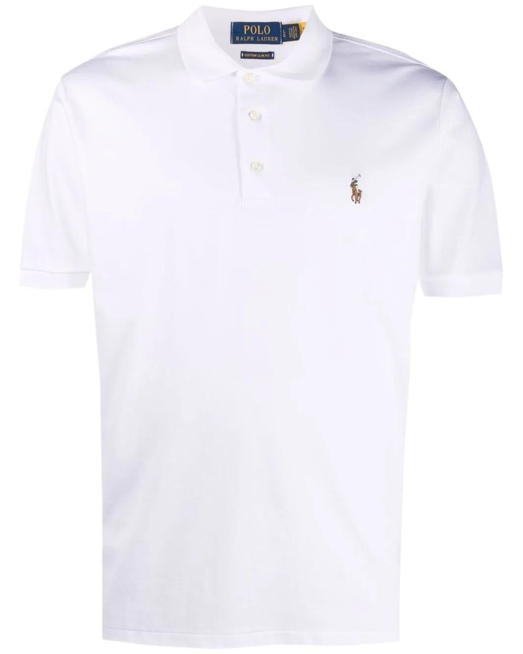 Polo Ralph Lauren White Jersey Polo Shirt for men