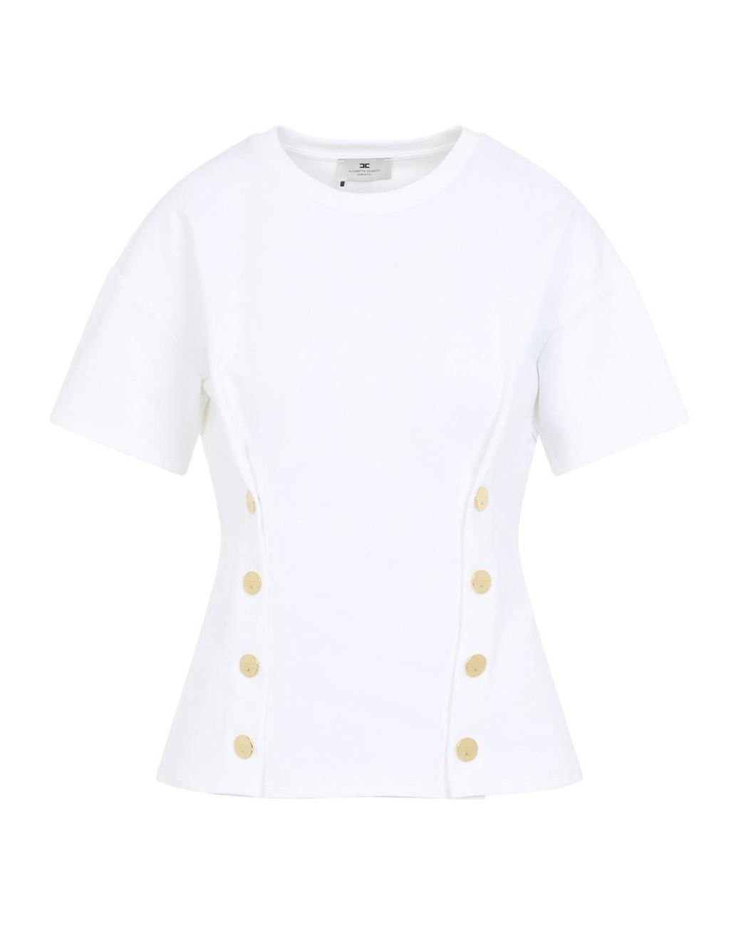 Elisabetta Franchi White Buttoned Top