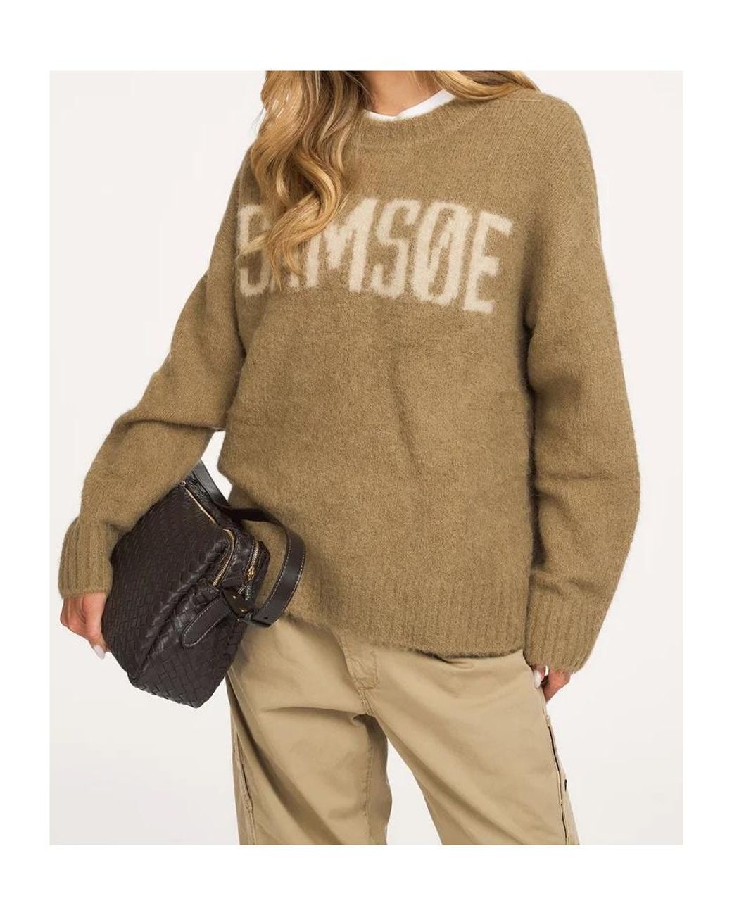 Samsøe & Samsøe Green Samsøe Samsøe Sajeanne Logo Knitted Sweater