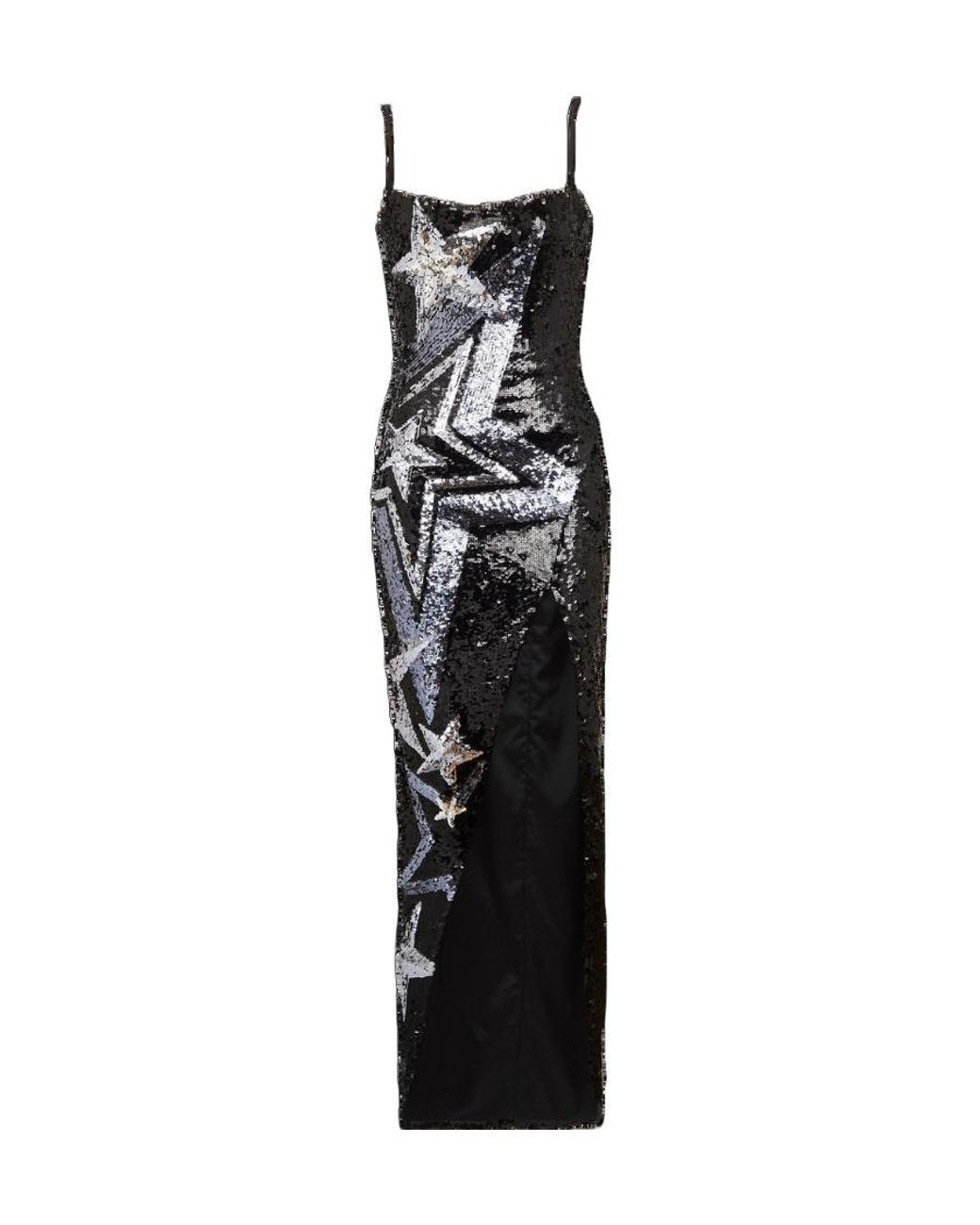 Balmain Black Embroidered Maxi Dress