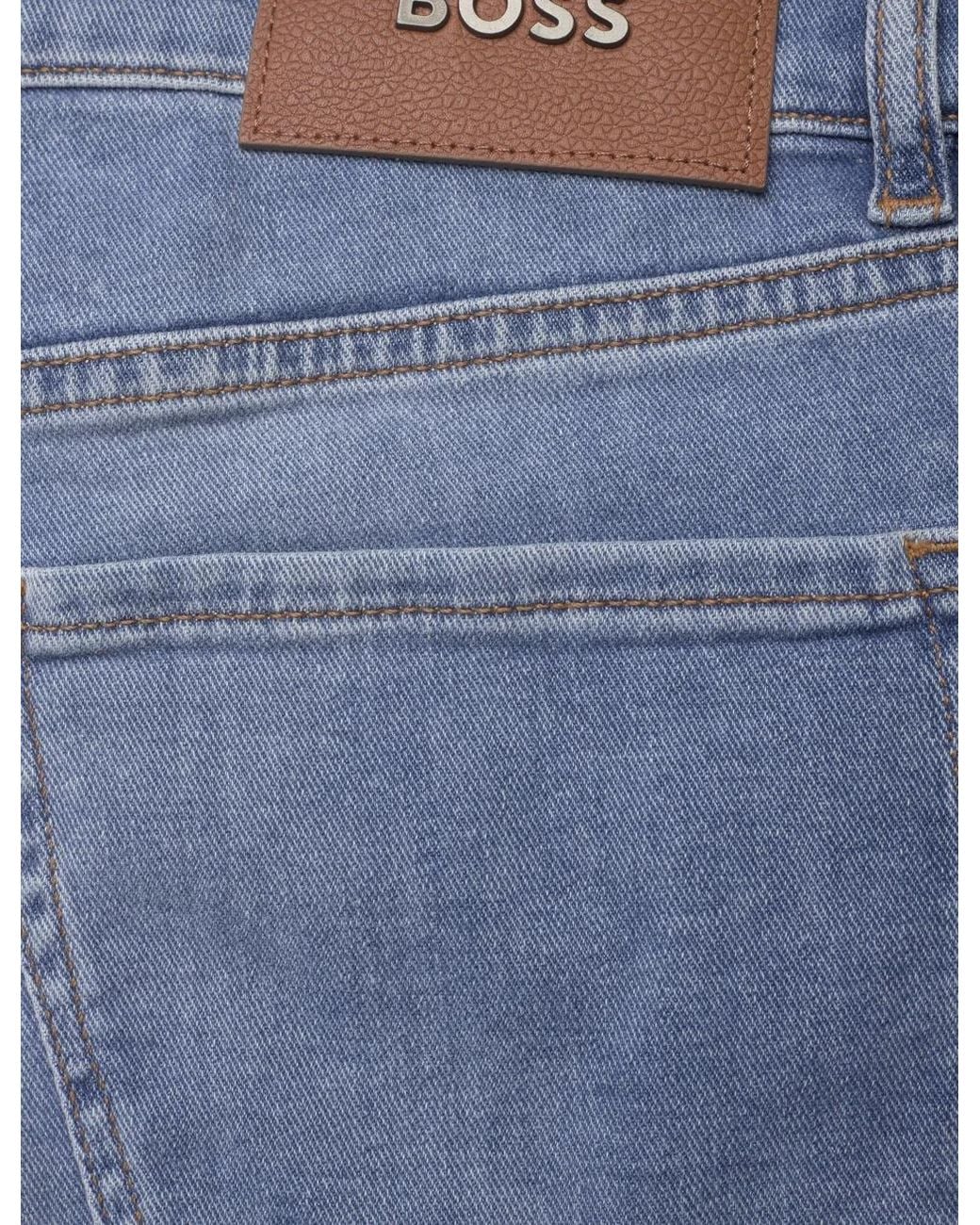 Boss Blue Belt-Loop Jeans for men
