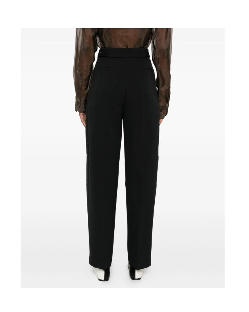 Frankie Shop Black Doyer Pleated Trousers