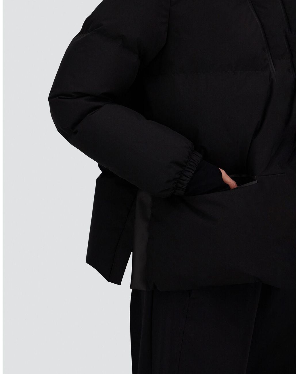 Herno Black Short Hooded Down Jacket