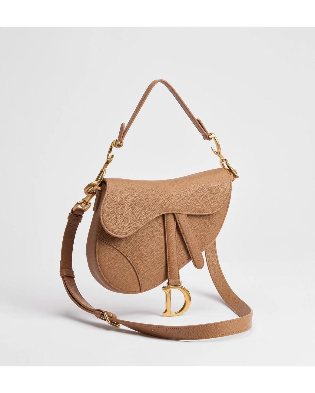 Dior White Small Saddle Bag With Strap