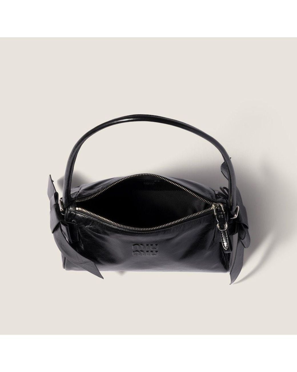 Miu Miu Black Shiny Leather Pouch