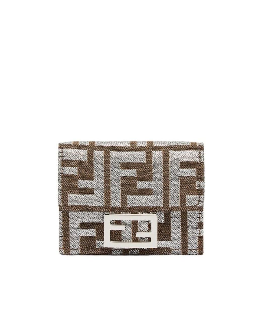 Fendi White Monogrammed Tri-Fold Wallet