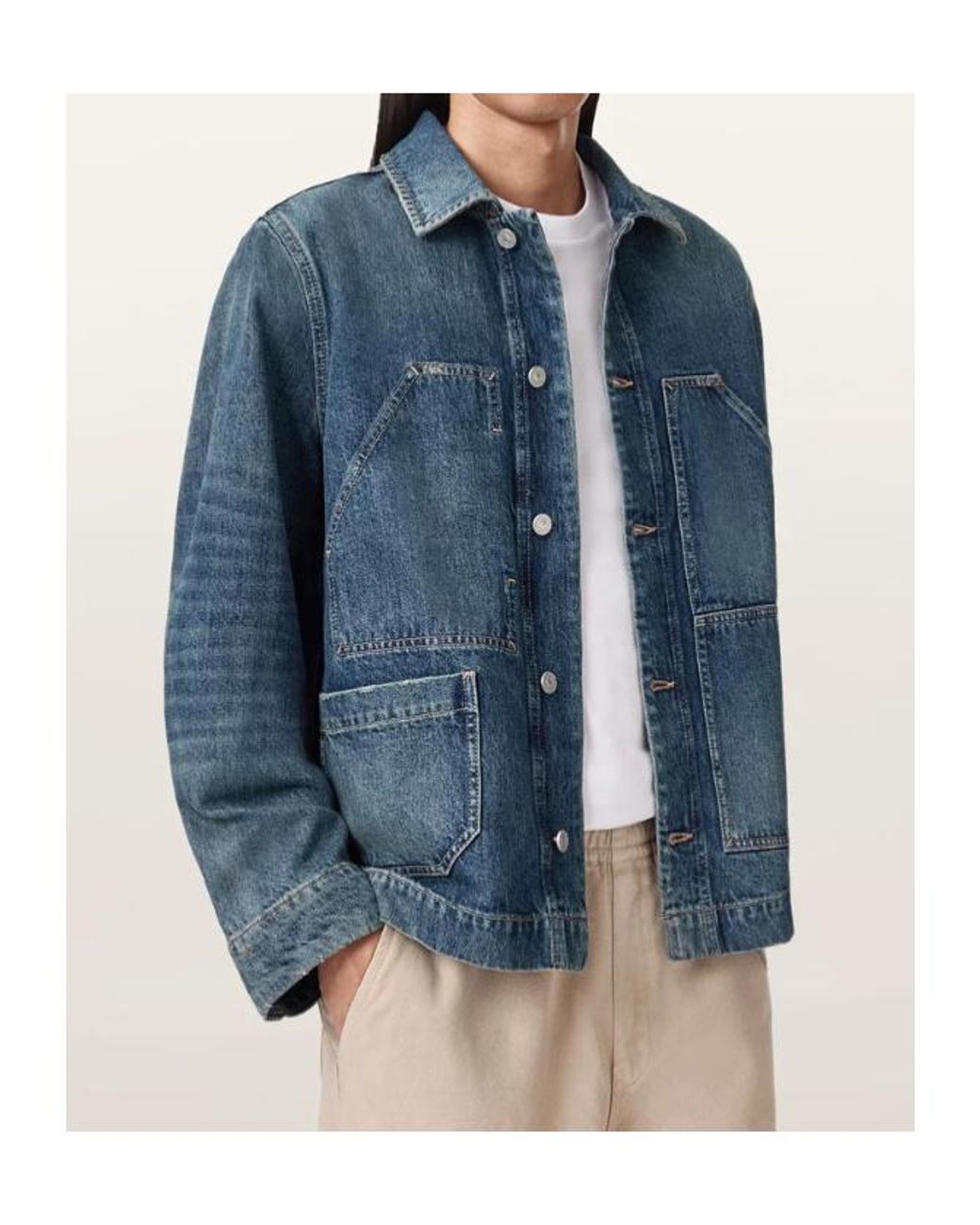 AllSaints Blue Mukesh Jacket for men