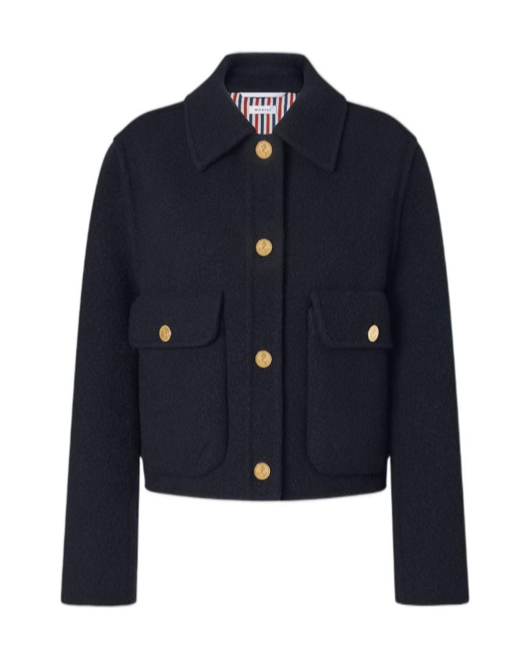 Thom Browne Blue Bell Sleeved Cropped Jacket