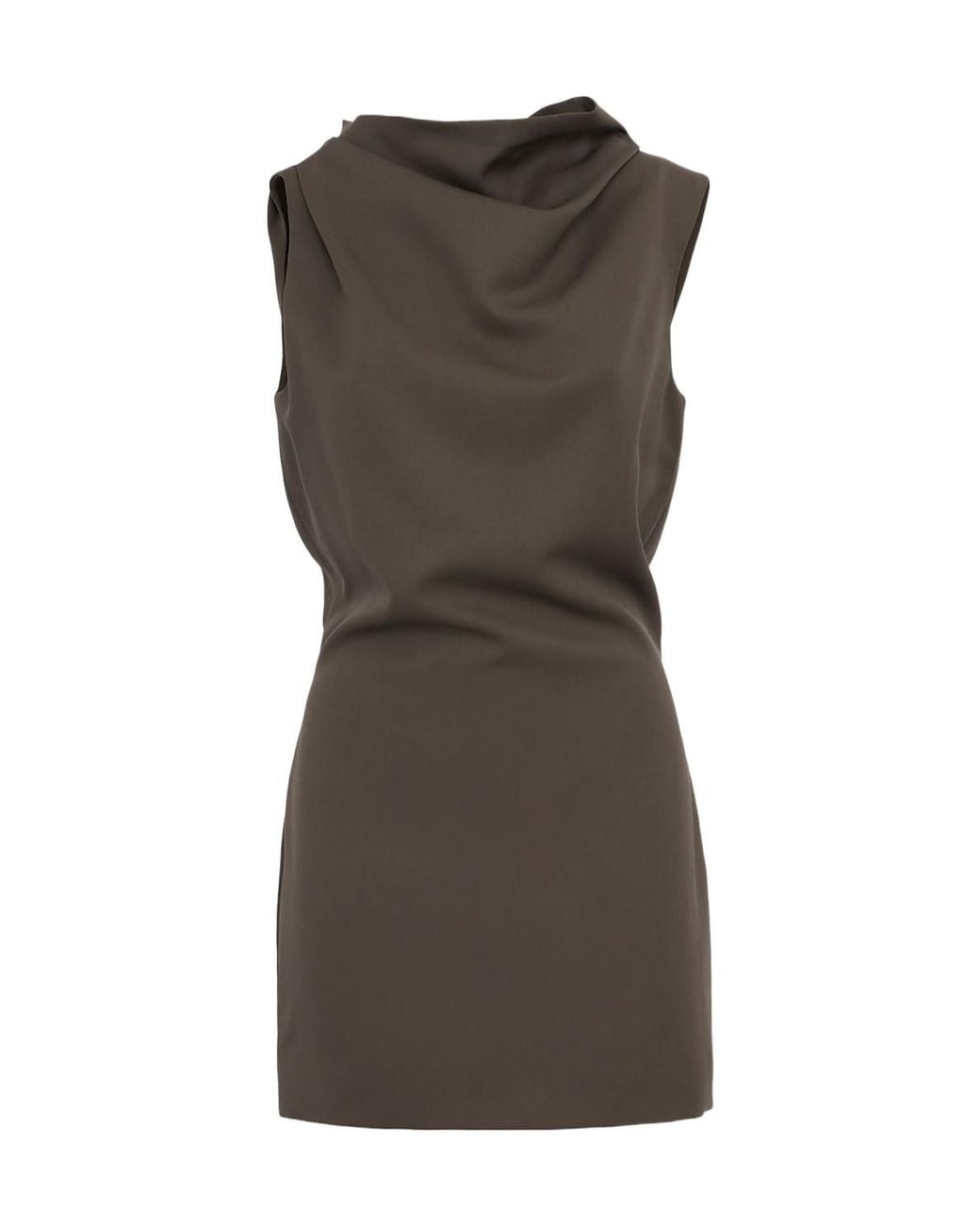 Khaite Brown Midwaist Dress
