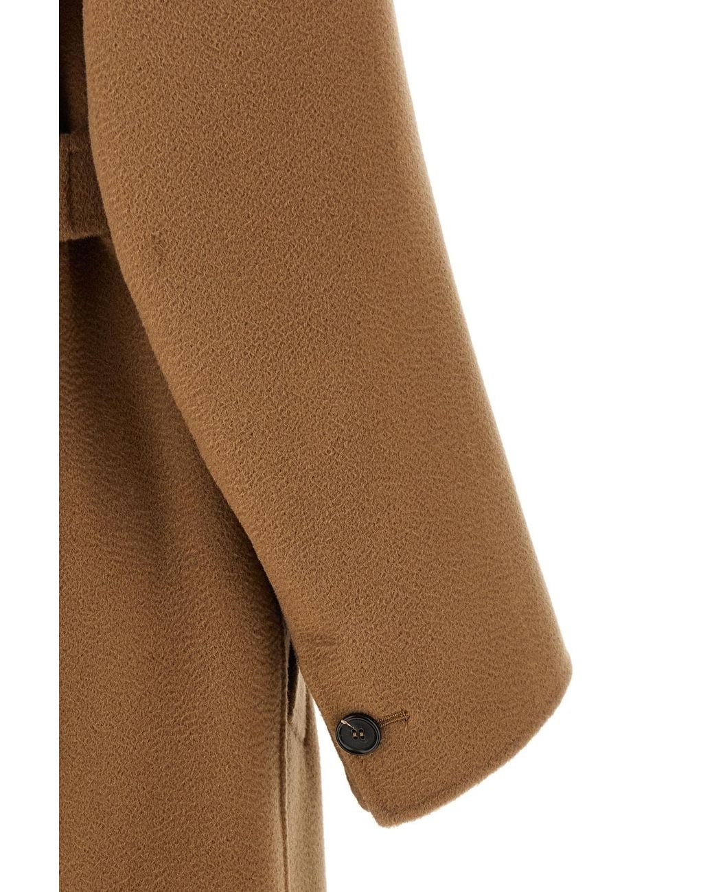 Max Mara Brown 'S Dalila Double-Breasted Belted Coat
