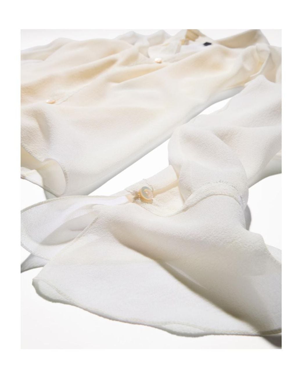 Gucci White Light Silk Georgette Shirt