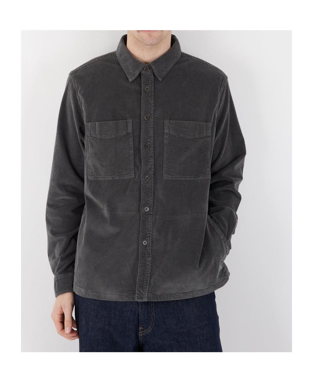 Paul Smith Gray Ps Buttoned Corduroy Shirt for men