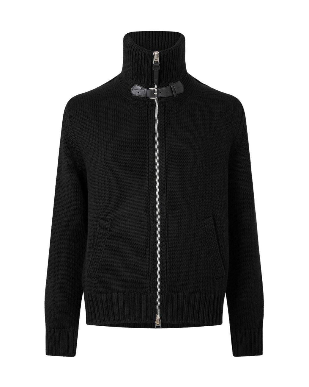 Tom Ford Black Wool Zipper Shirt for men