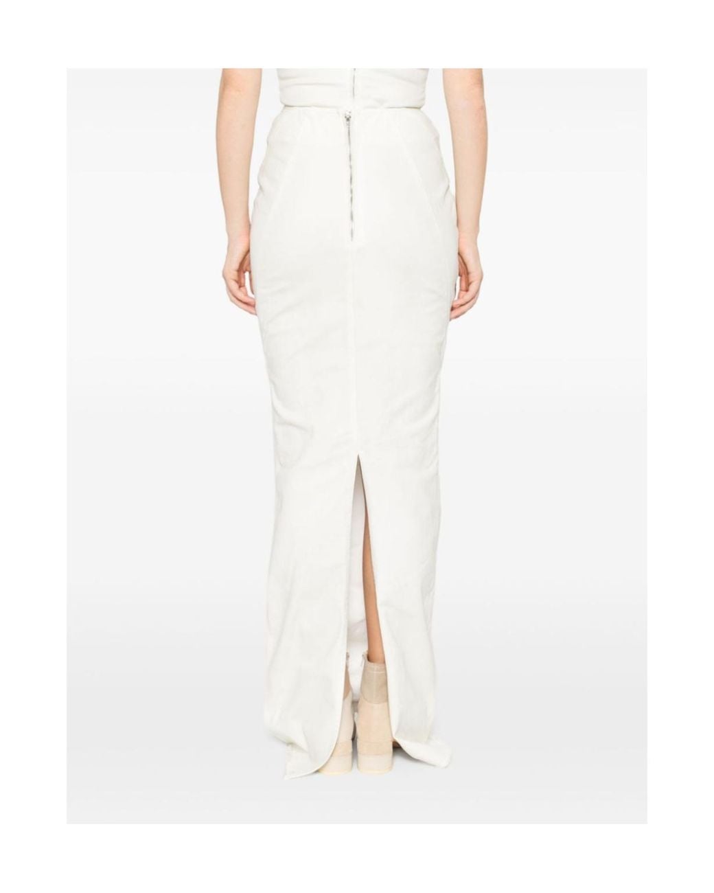 Entire studios White Channel Denim Skirt