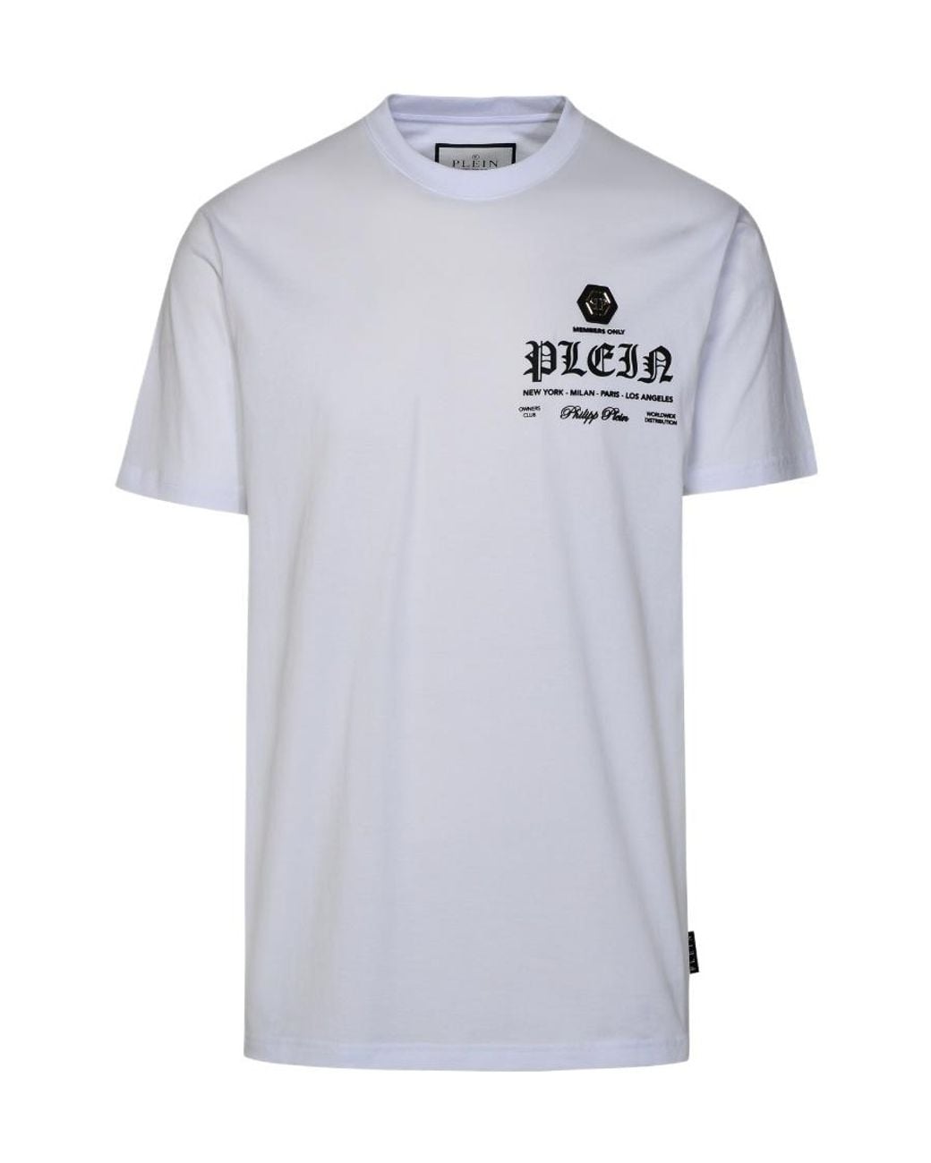 Philipp Plein Blue Logo Patch Creweneck T-Shirt for men