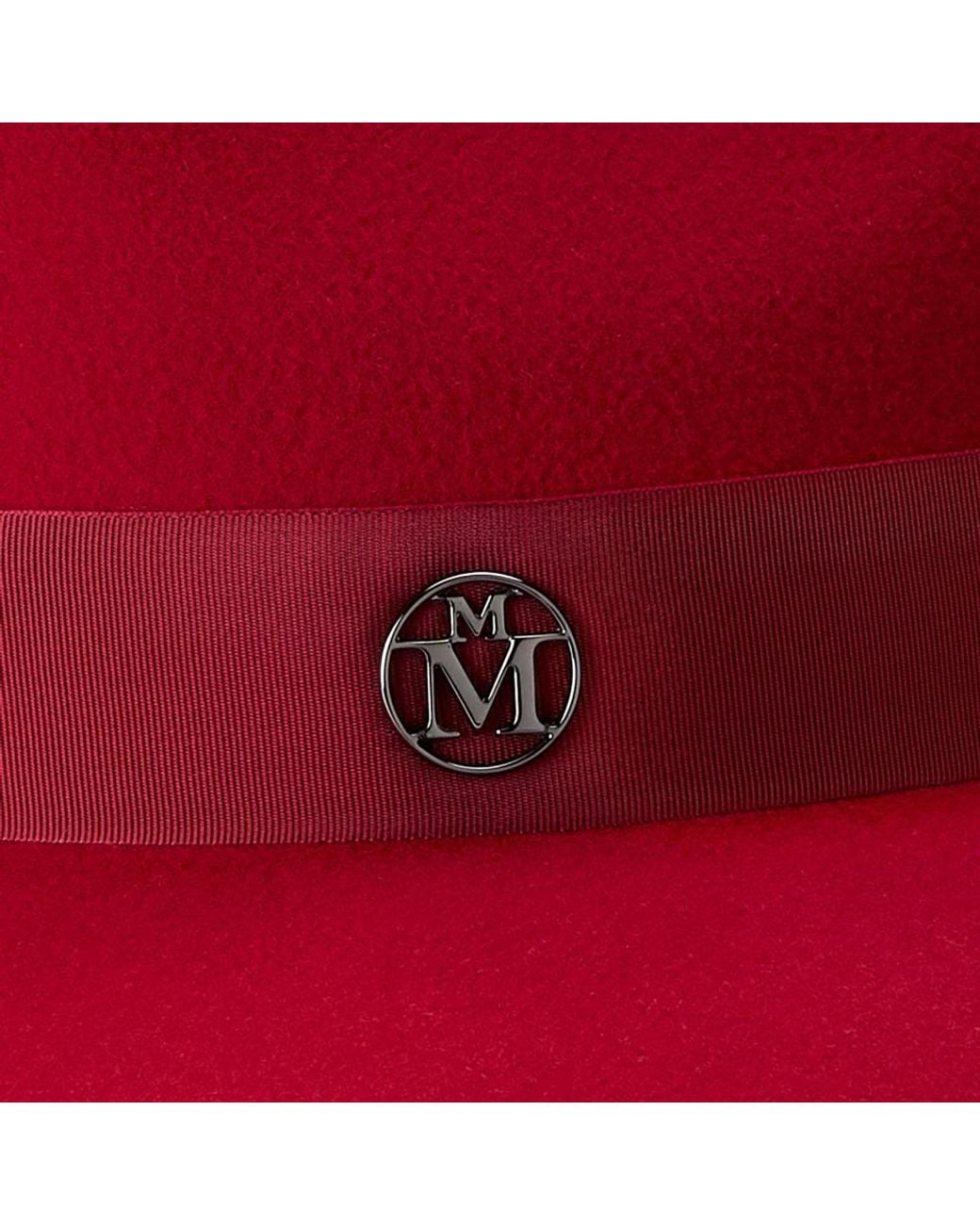 Maison Michel Red Henrietta Felt Hat