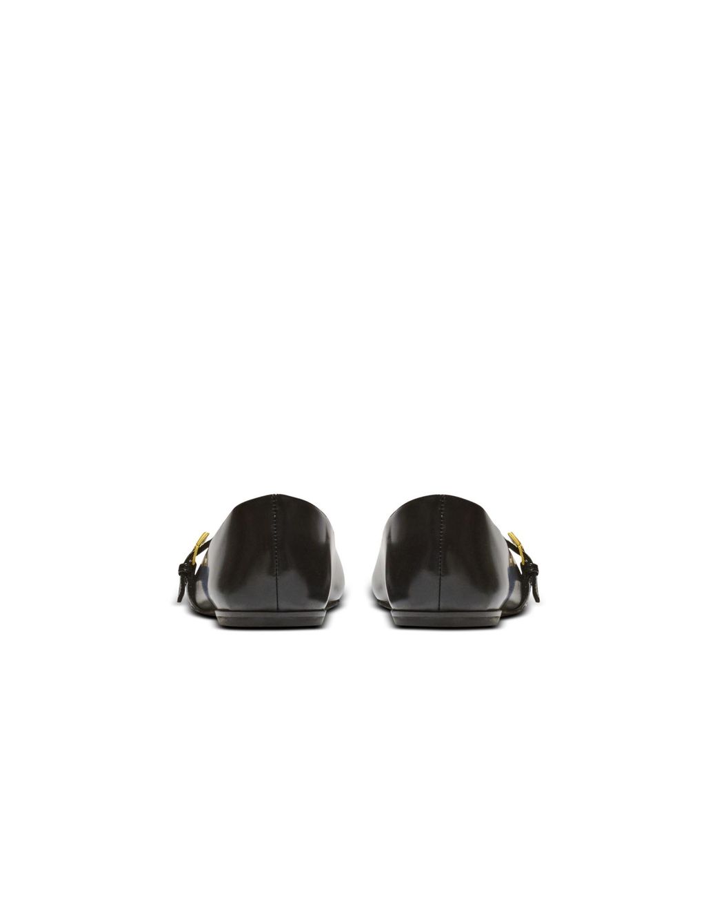 Balmain Black Shiny Lambskin Sync Ballet Flats