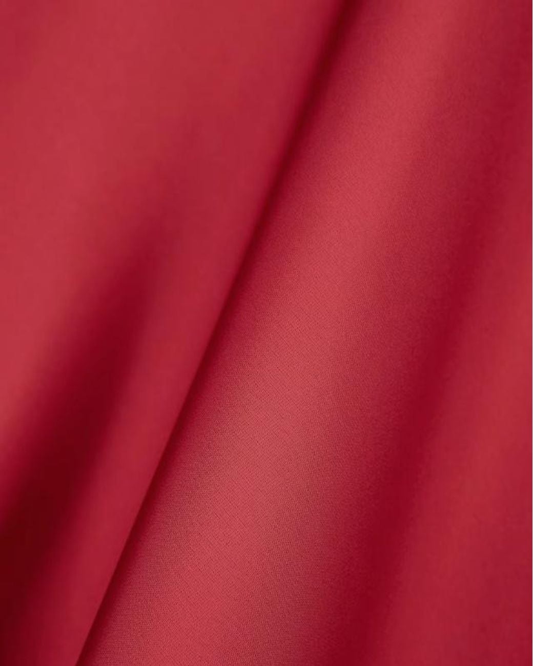 Emporio Armani Red Satin-Finish Long-Sleeve Midi Dress