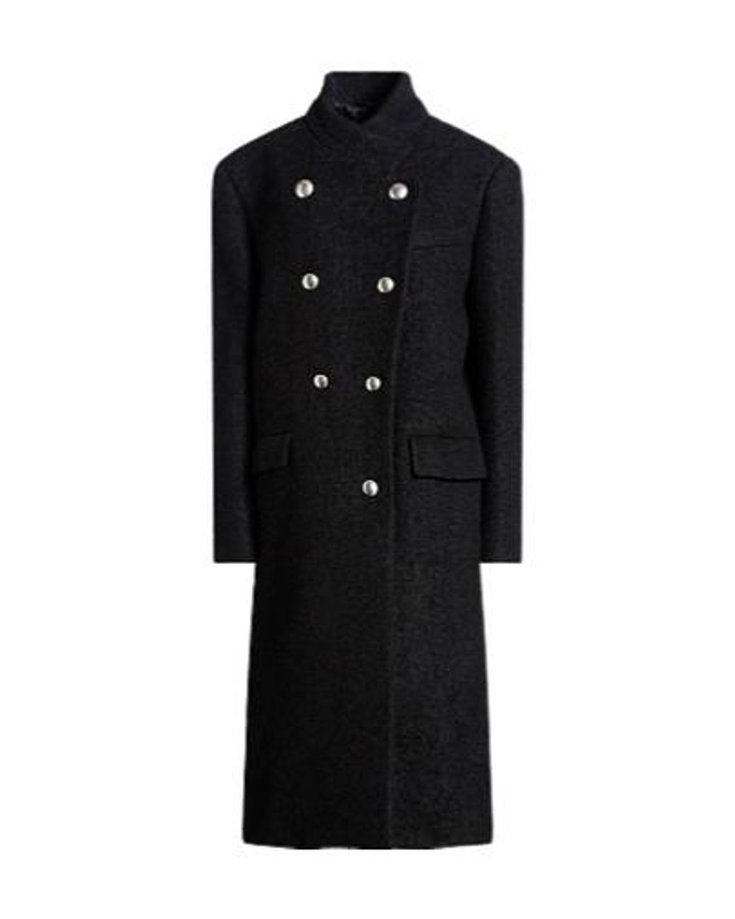Isabel Marant Black Double-Breasted Overcoat