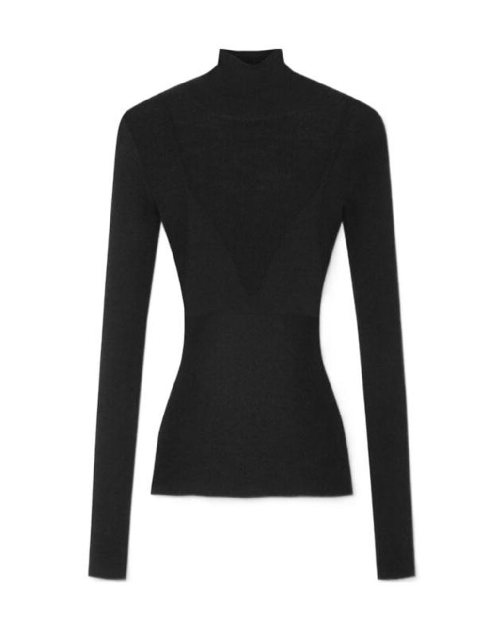 Versace Black Turtleneck Knitted Top