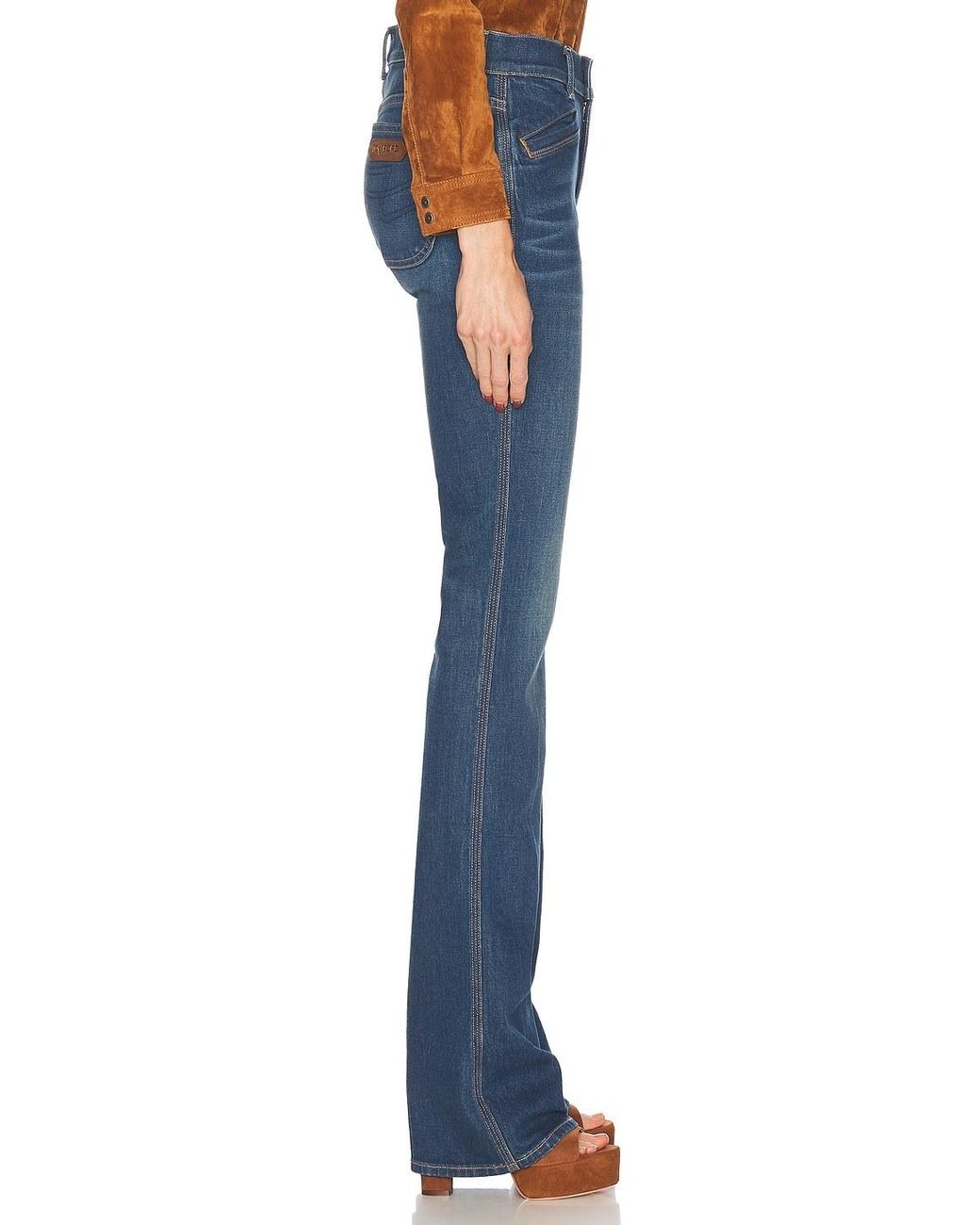 Tom Ford Blue Washed Denim Flared Jeans
