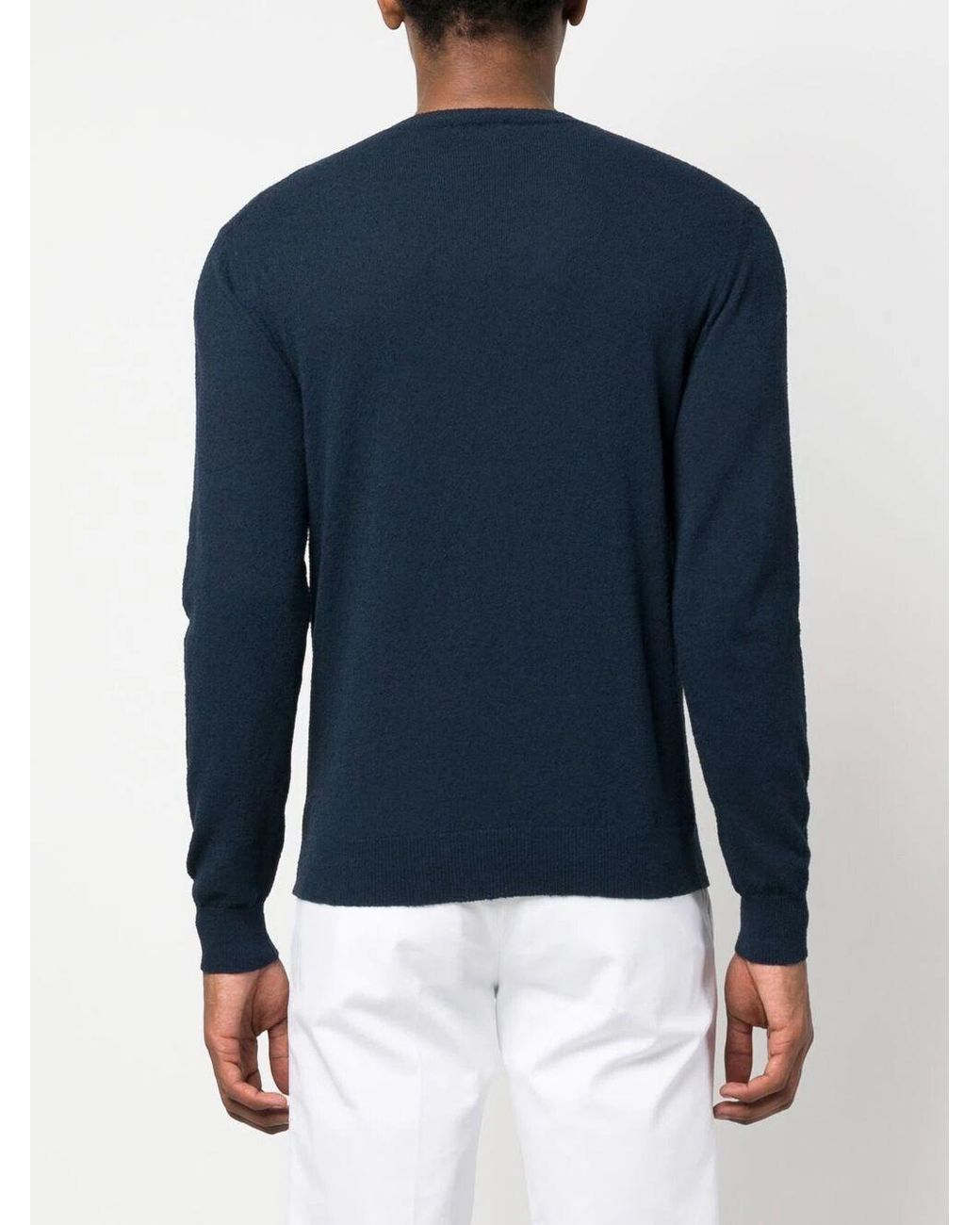 Drumohr Blue Crew Neck Pullover Sweater for men