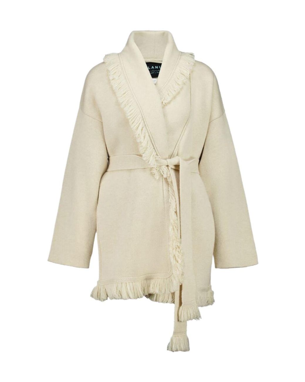 Alanui Natural Long Sleeved Finest Fringed Cardigan